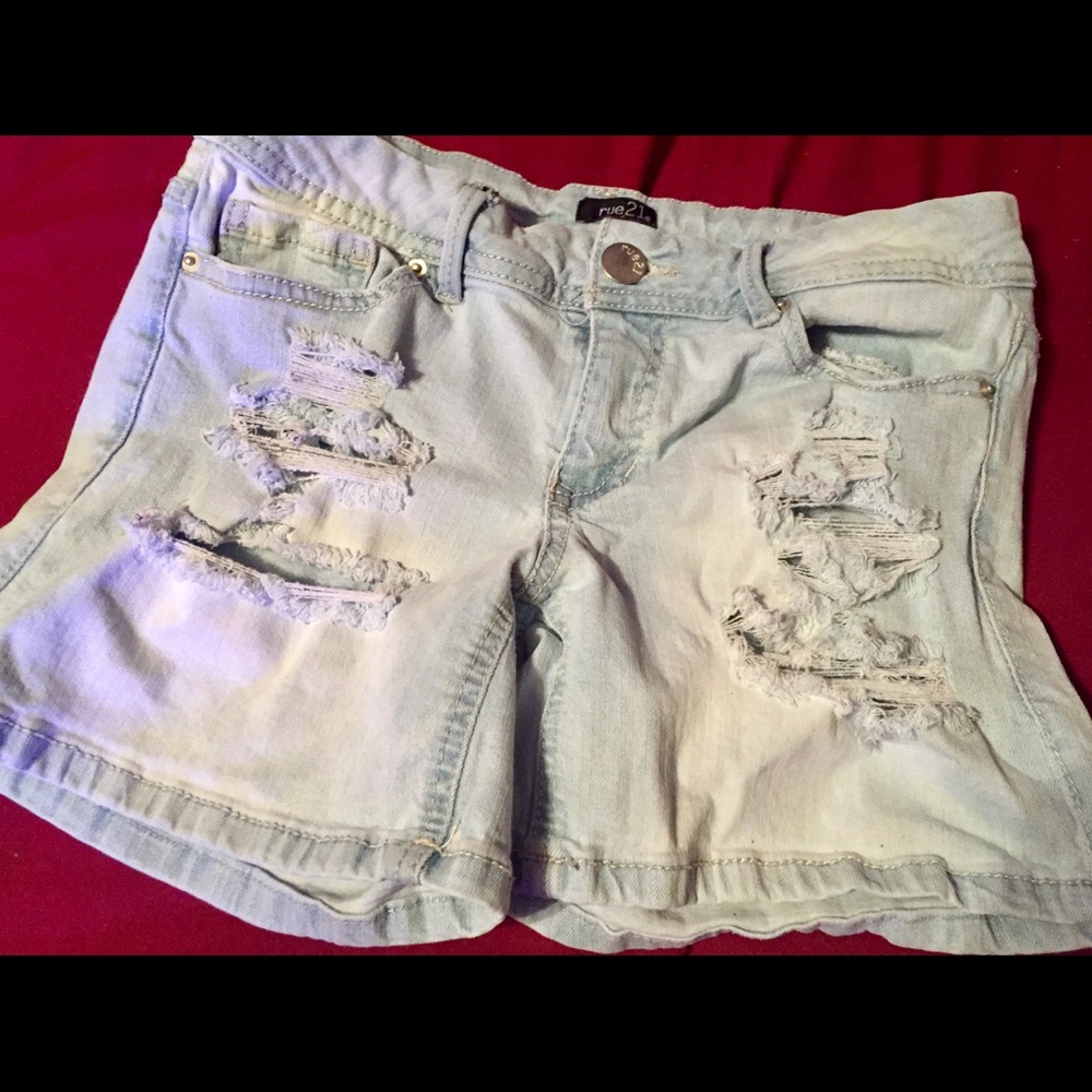 Rue 21 Ripped Shorts, Size 3/4